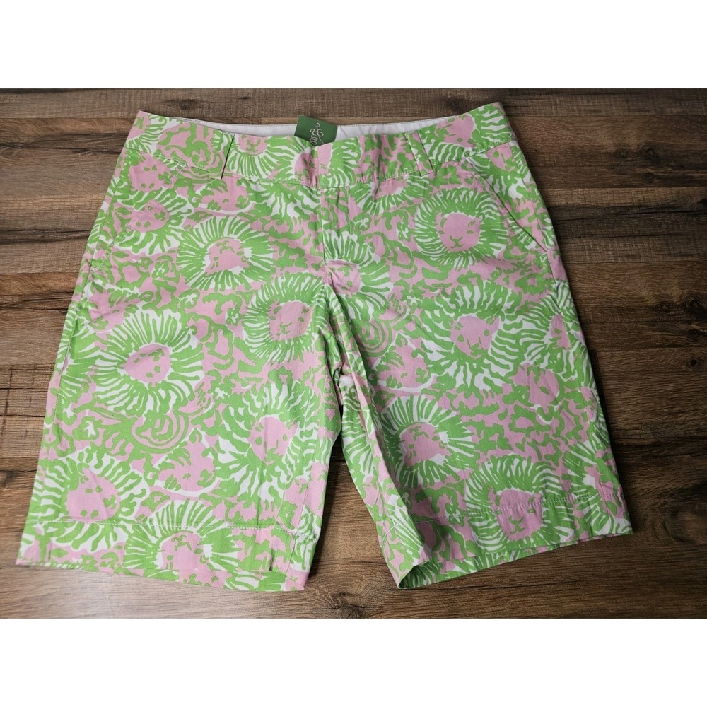 Lilly Pulitzer Chipper Shorts Sunnyside Lion Women's Size 10 NWT Preppy Vacation